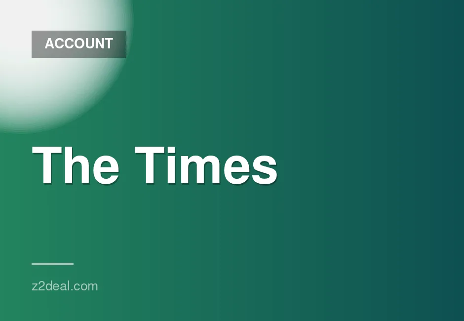 Premium 1 Month Shared Account for The Times with Instant Delivery