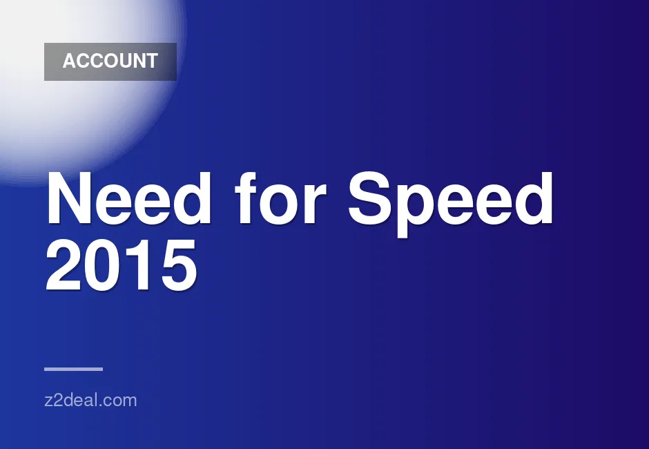Steam Need for Speed 2015 Account with Full Access