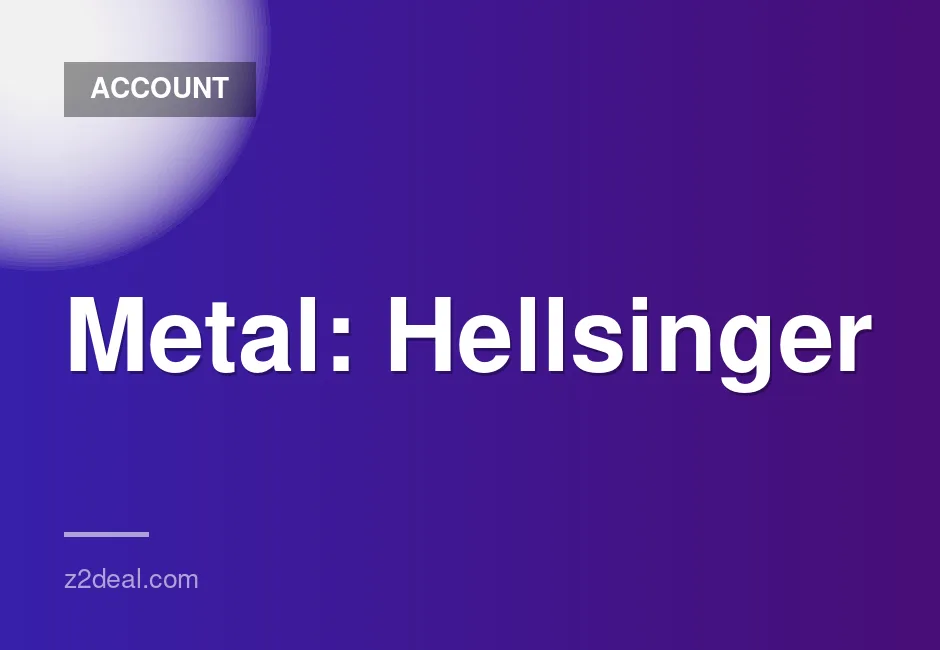 New Steam Account for Metal: Hellsinger with 0 Playtime and Data Change Option, Quick Delivery