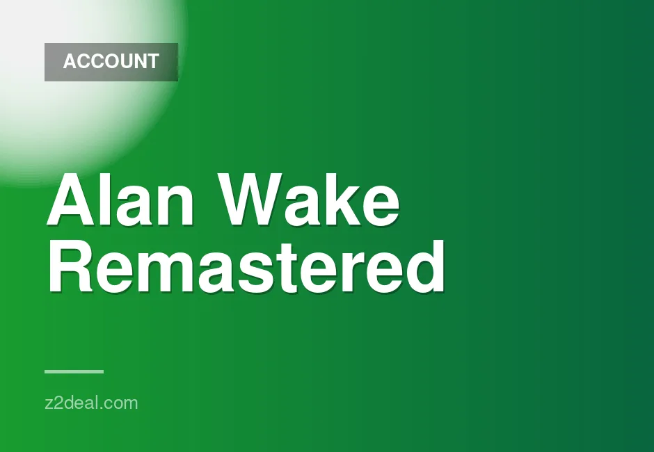 Alan Wake Remastered digital game for Nintendo Switch with unique NS sub-number