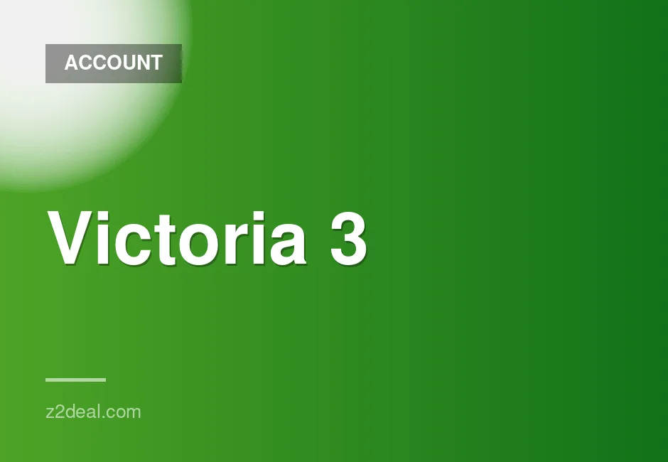 New Steam Account for Victoria 3 with Original Email and Zero Playtime