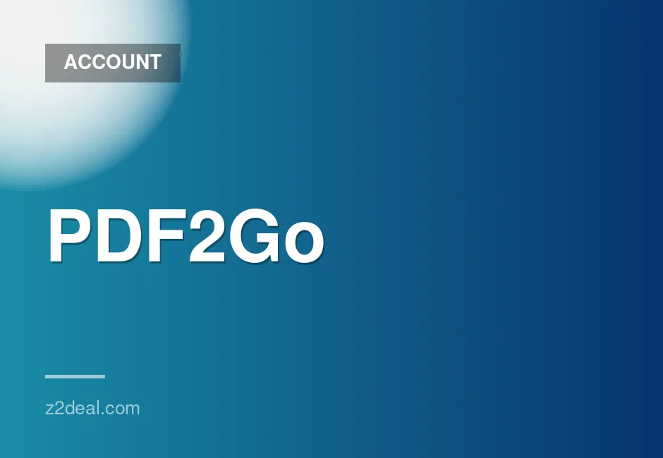 12-Month PDF2Go Subscription with 480 Monthly Credits for AI OCR and Chat PDF