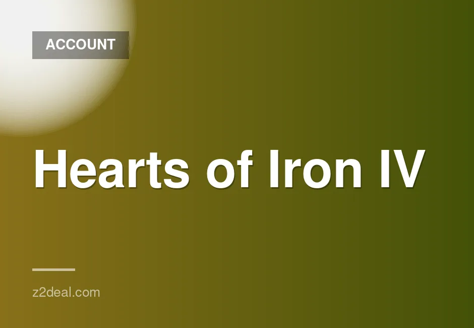 Hearts of Iron IV Steam Account with Instant Delivery and Free Game Choice