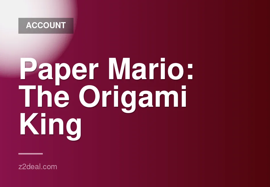 Paper Mario: The Origami King digital download for Nintendo Switch account