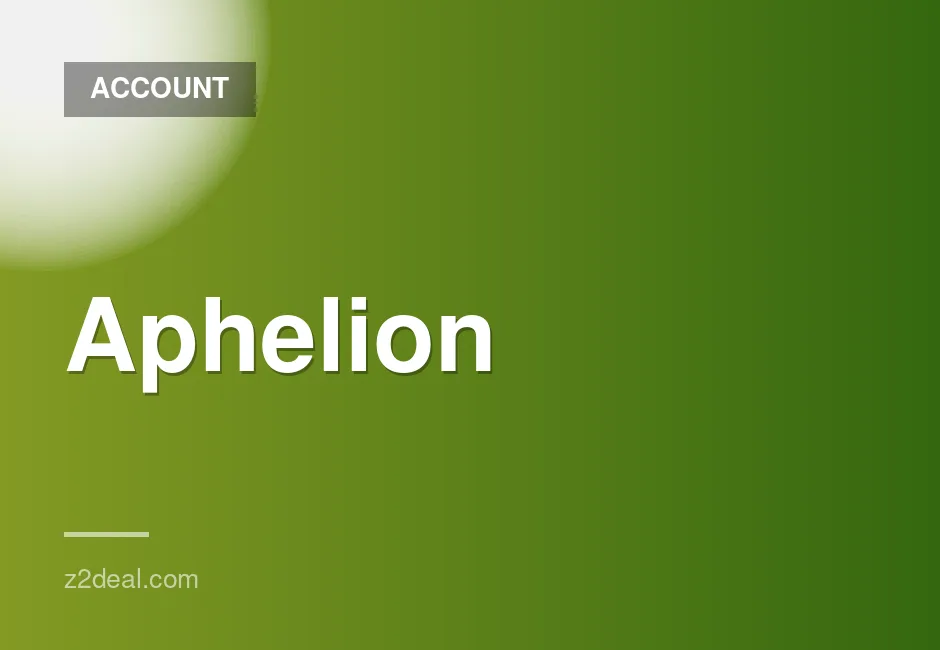 Game Accounts for Sale in Aphelion Marketplace