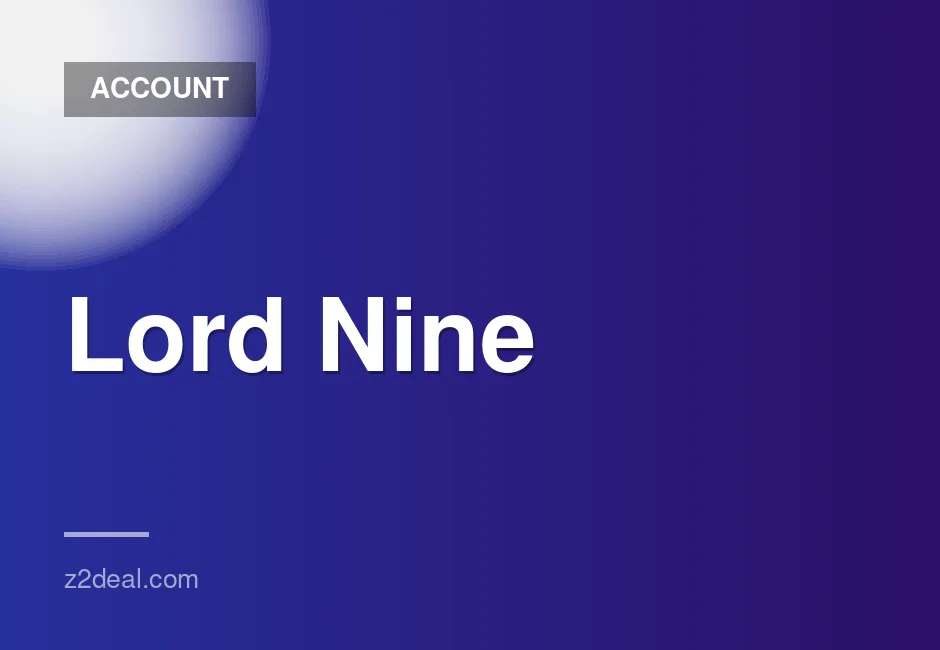 Lord Nine STOVE Account with Independent IP and Complete Initial Data