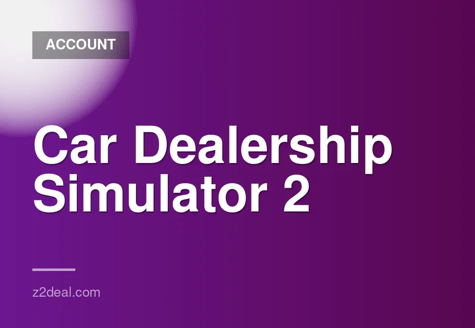 Car Dealership Simulator 2 Game Account for Sale