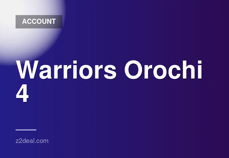 PS4 Warriors Orochi 4 K1 Account for Sale - Digital Game Access