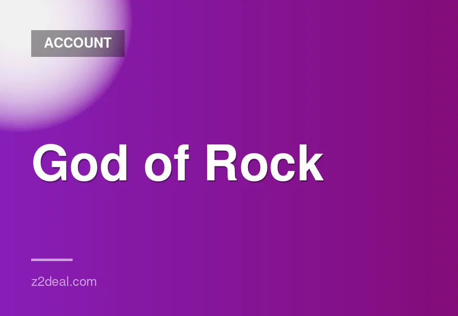 New Steam account for God of Rock with zero playtime, data changeable, quick delivery