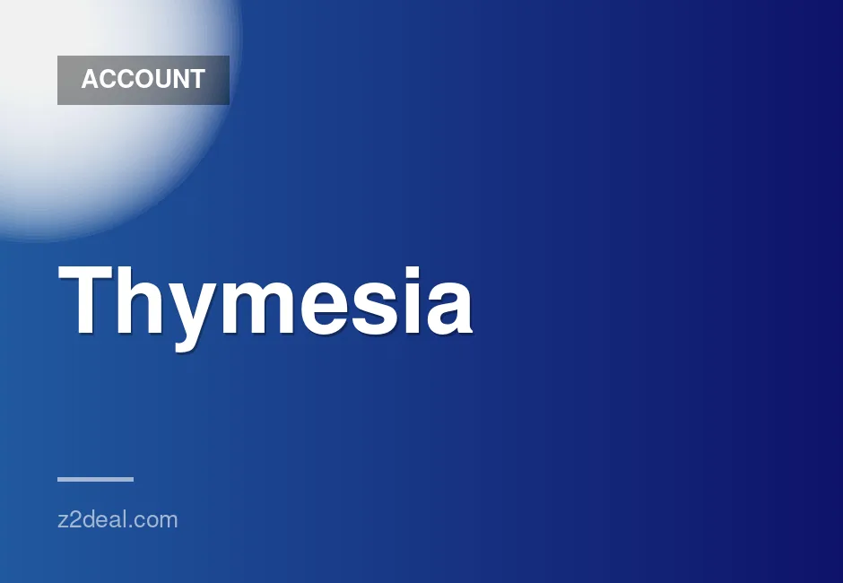 New Steam Account for Thymesia with Zero Playtime, Data Changeable, Quick Delivery