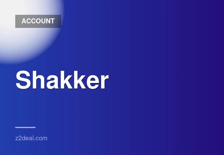 Shakker Basic Plan Subscription for $12 with 1 Month Warranty