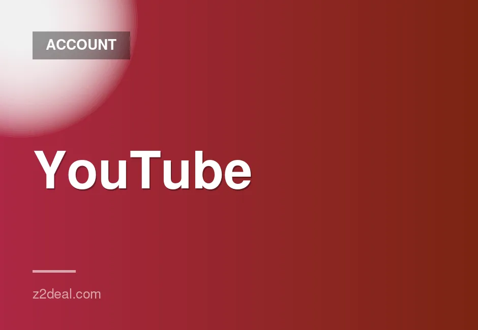YouTube Account - Instant login, 3-6 months old, No verification required