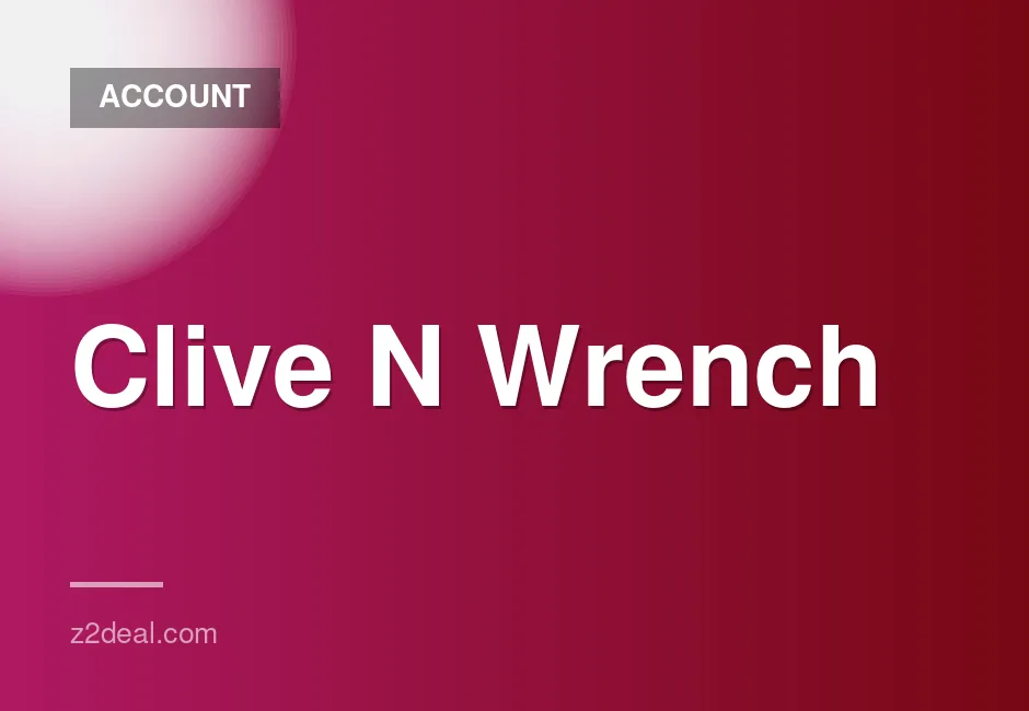 New Steam Account for Clive N Wrench with 0 Playtime and Customizable Details, Quick Delivery