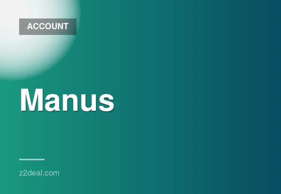 Manus AI account with 2300 credits and free plan access