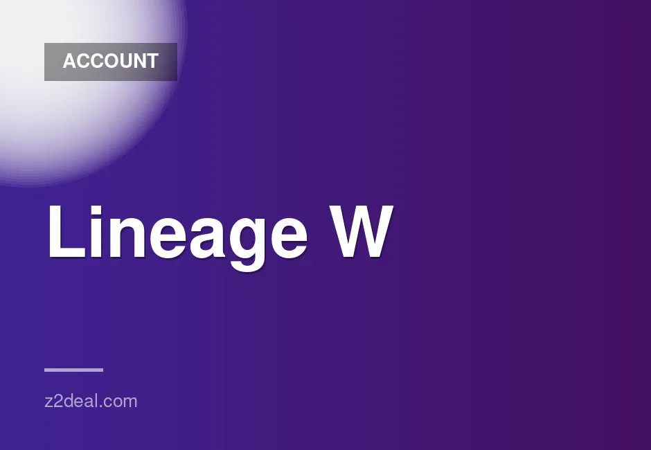 Lineage W Korea Service Freshly Created Account for Sale