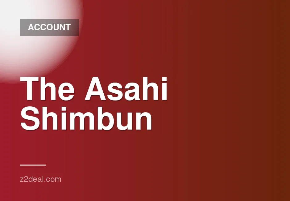 One Month Shared Account for The Asahi Shimbun with Warranty