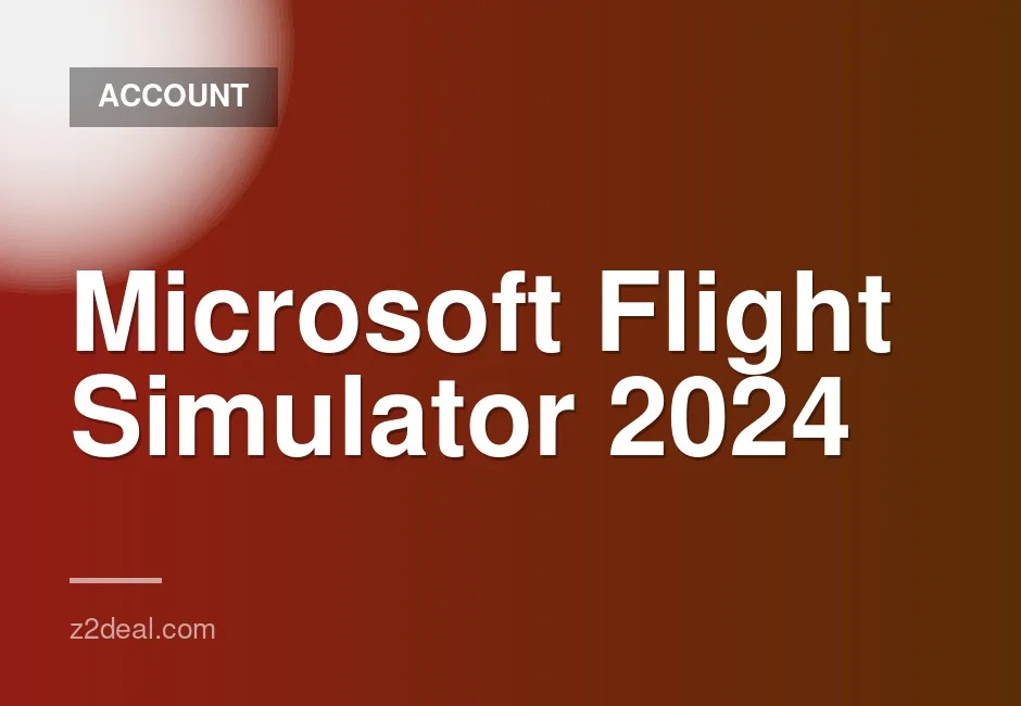 New Steam account for Microsoft Flight Simulator 2024 with zero hours played, fast delivery