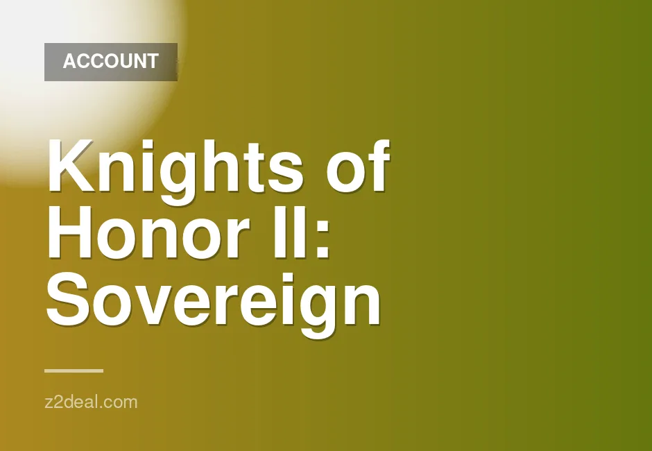 Knights of Honor II Sovereign Steam Account for Offline Play