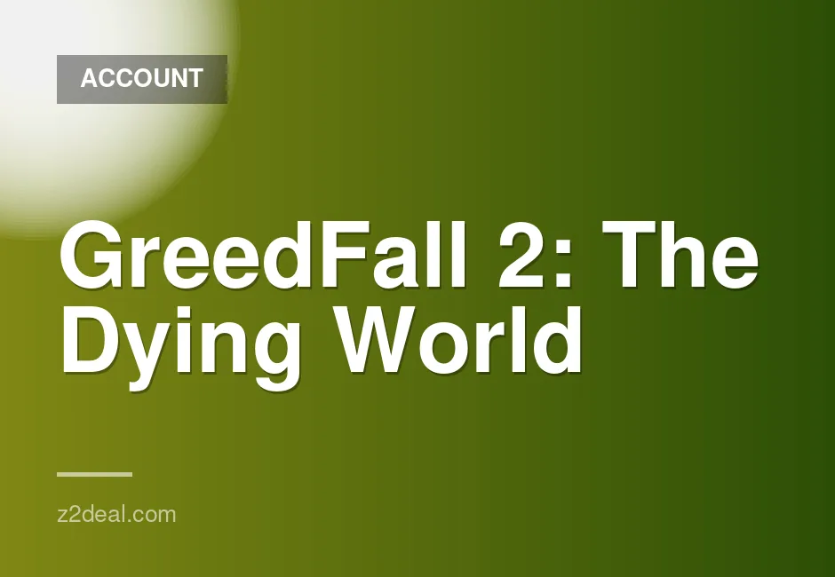 PS4 GreedFall 2: The Dying World K1 Account for Sale