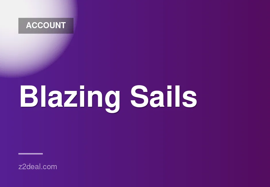 New Steam Account for Blazing Sails with 0 Hours Played and Editable Details, Quick Delivery
