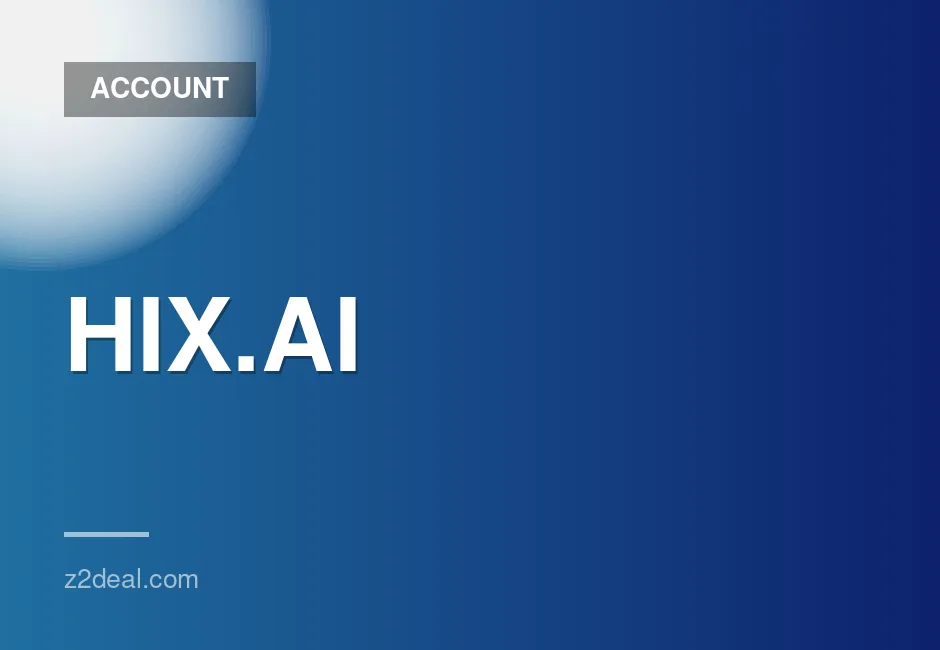 One Month Access to HIX.AI Panel - Trusted Global Marketplace for Digital Items