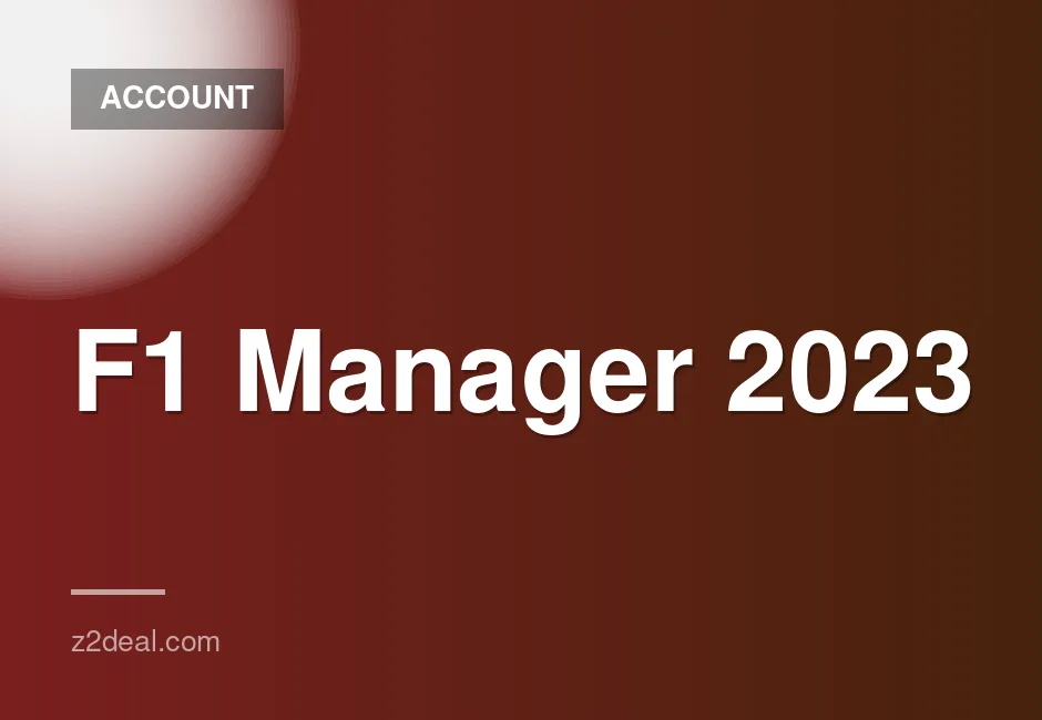 F1 Manager 2023 account with fast delivery, personal access, and warranty for online play