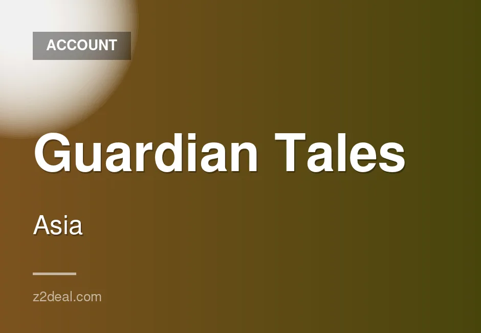 Asia 2 Guardian Tales Account with 340000+ Resources, 1-5 Random 3-Star Heroes, and Exclusive Weapon