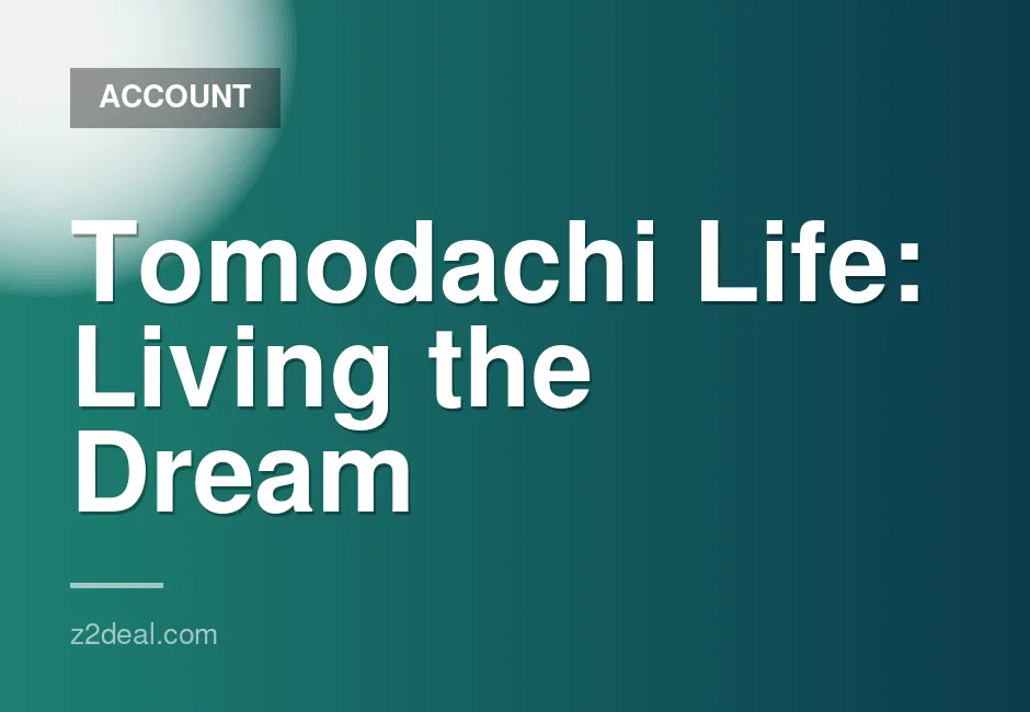 Tomodachi Life Nintendo Account 1&2 with Offline Access for Sale