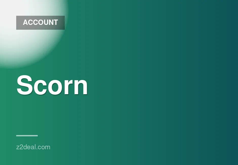 New Steam Account for Scorn with No Playtime and Data Change Option, Quick Delivery