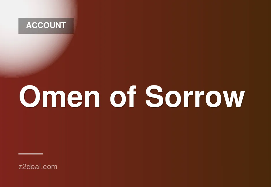 New Steam Account for Omen of Sorrow with 0 Playtime, Data Changeable, Quick Delivery