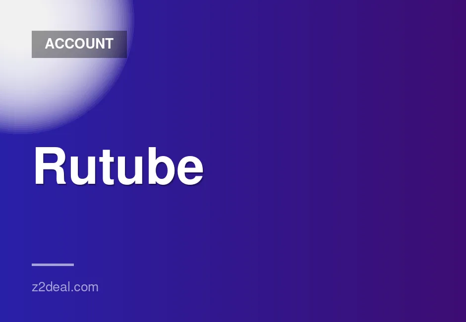 Rutube account with full name, 2 years storage, email verified, login:password format