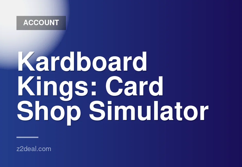 New Steam Account for Kardboard Kings: Card Shop Simulator, 0 Hours Played, Quick Data Change and Delivery