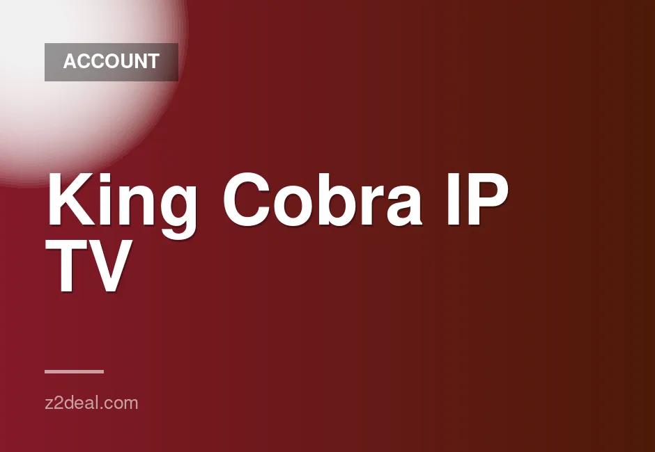 One Month King Cobra IPTV Subscription with Stable Server and EPG Included