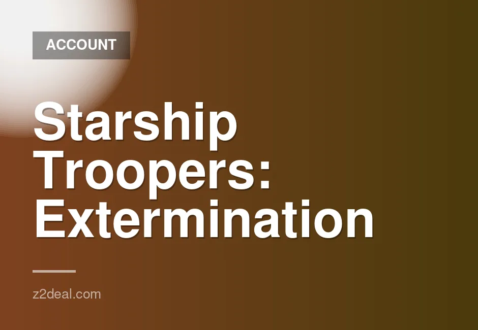 Brand New Steam Account for Starship Troopers: Extermination - 0 Hours Played, Quick Delivery