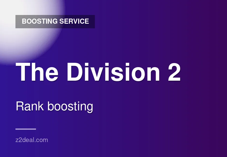 Reliable The Division 2 Rank Boost - No Password Needed