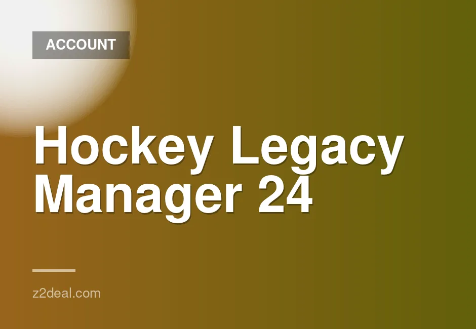 New Steam Account for Hockey Legacy Manager 24, 0 Hours Played, Data Changeable, Quick Delivery
