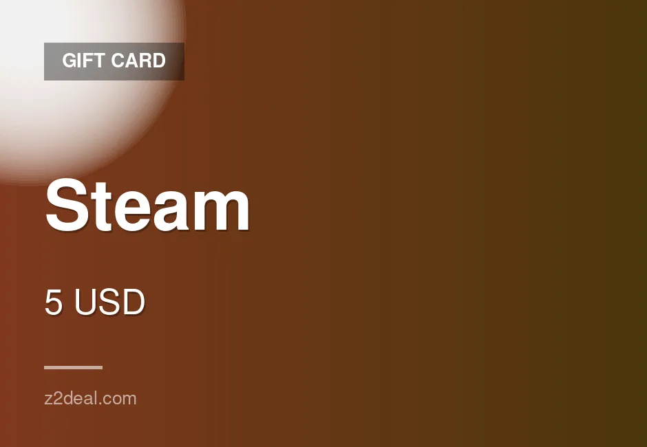 Digital Steam Gift Card | 5 USD | PC Compatible | Nigeria | Steam | Trusted Seller