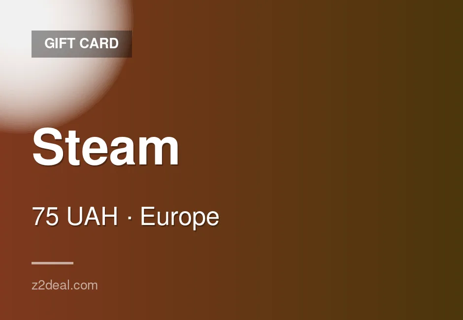 Buy Steam Gift Card | 75 UAH | Steam | Wallet Top-Up | PC Compatible | Ukraine | Smooth Delivery