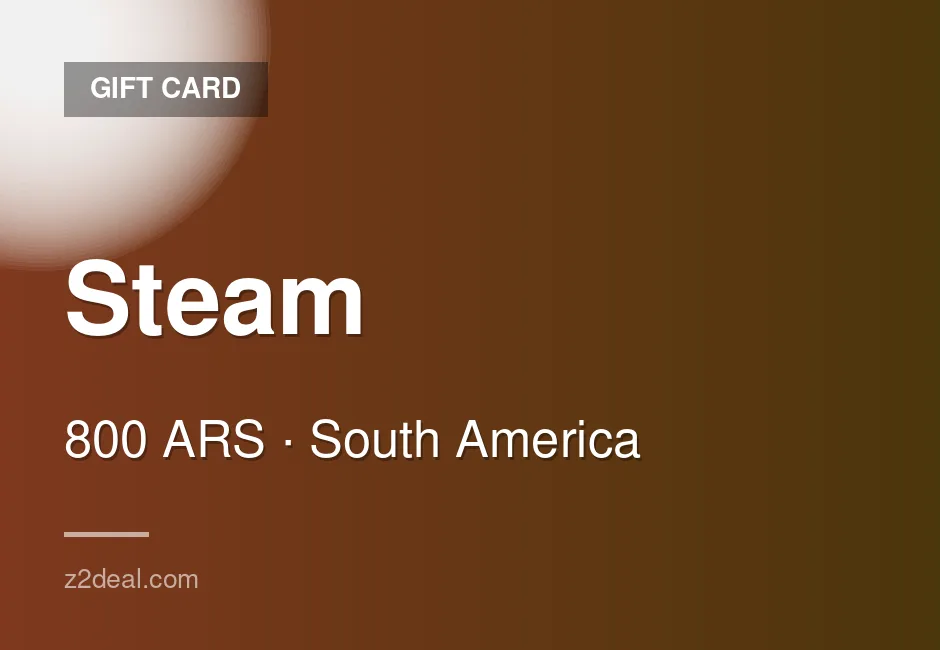 Reliable Steam Gift Card - 800 ARS - Argentina - Steam - Wallet Top-Up - Buyer Protected