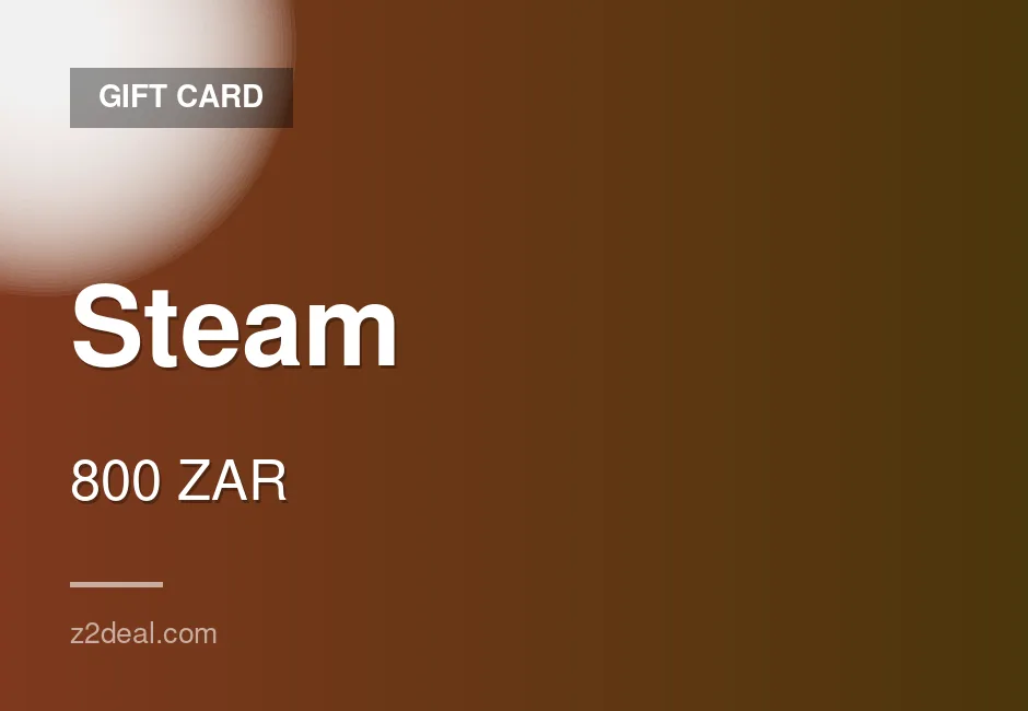 Reliable Steam Gift Card - 800 ZAR - South Africa - Steam - Wallet Top-Up - Buyer Protected