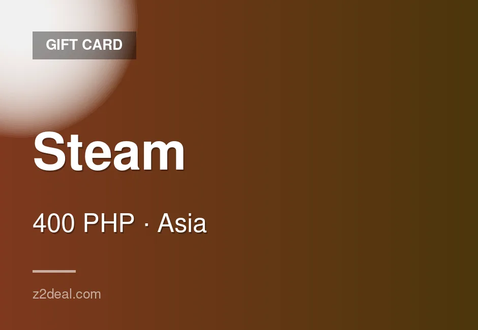 Reliable Steam Gift Card - 400 PHP - Philippines - Steam - Wallet Top-Up - Prompt Delivery