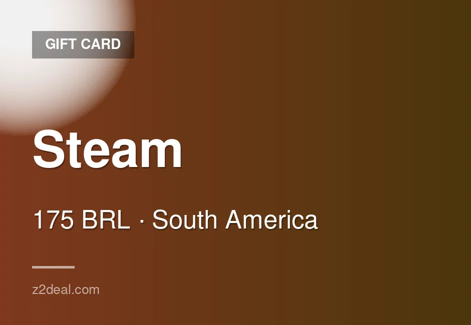 Reliable Steam Gift Card - 175 BRL - PC Compatible - Brazil - Steam - Ready to Redeem
