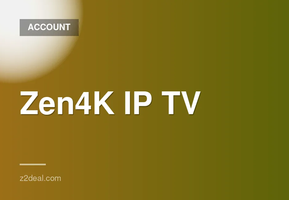 1 Month Zen4K IPTV Subscription for Worldwide Access with Quick Delivery
