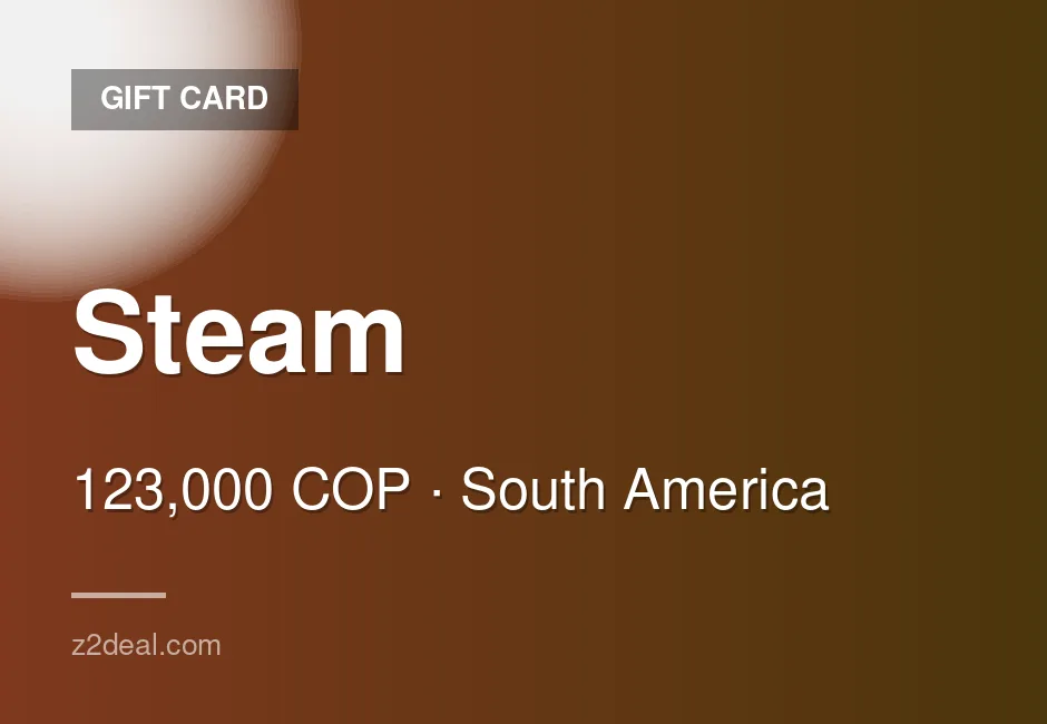 Buy Steam Gift Card | 123,000 COP | Colombia | Steam | Wallet Top-Up | Clean Transaction