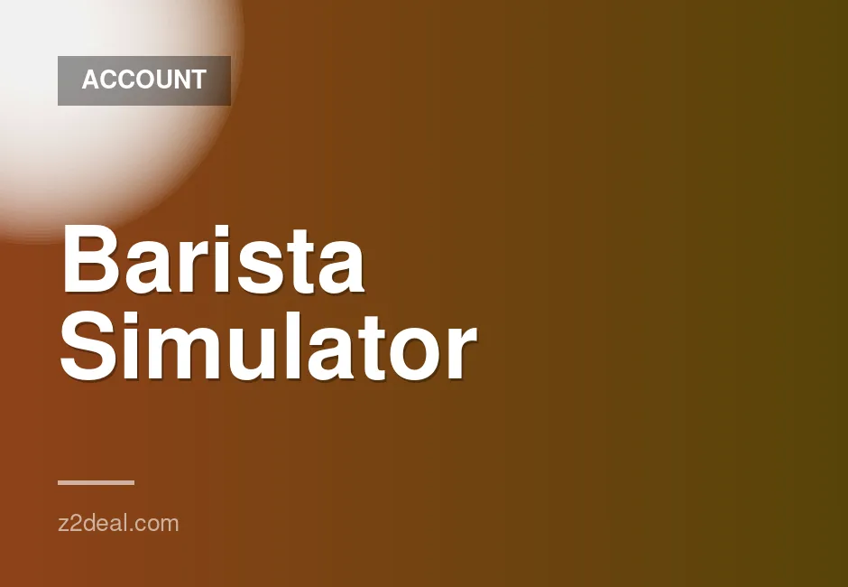 New Steam Account for Barista Simulator - 0 Hours Played, Data Change Available, Quick Delivery