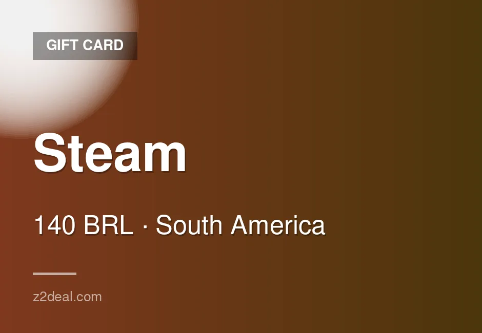 Reliable Steam Gift Card - 140 BRL - Steam - Wallet Top-Up - PC Compatible - Brazil - Ready to Redeem