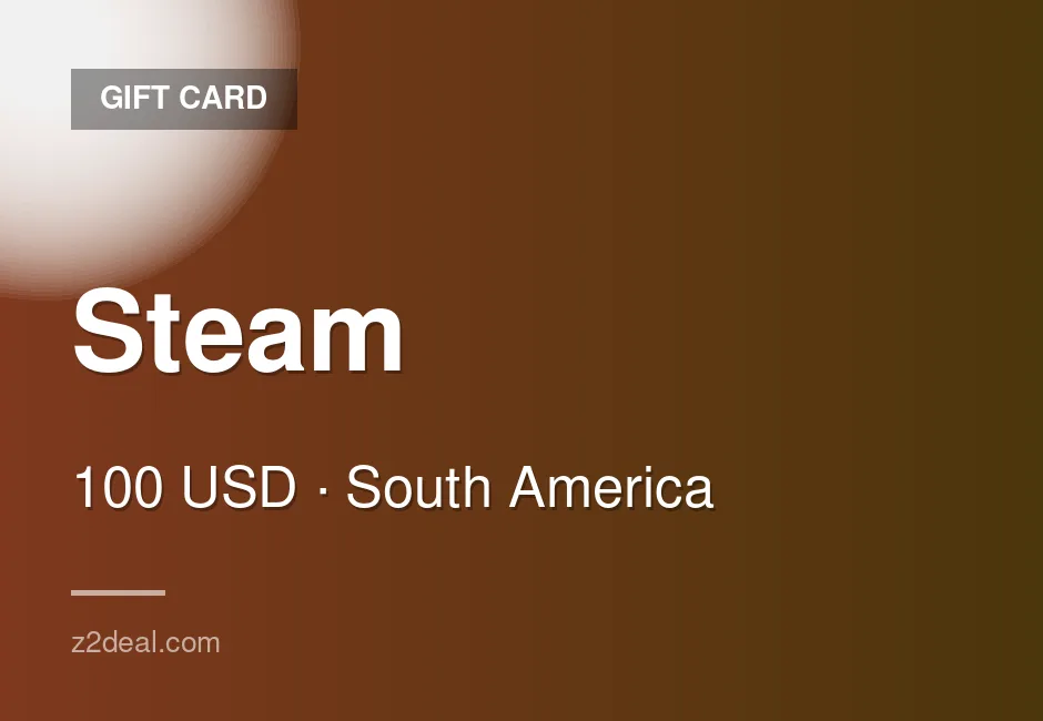 Quick Steam Gift Card - 100 USD - PC Compatible - Argentina - Steam - Wallet Top-Up - Prompt Delivery
