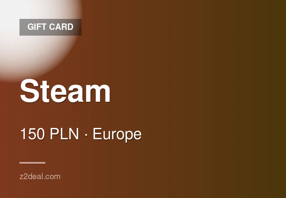 Digital Steam Gift Card | 150 PLN | Wallet Top-Up | PC Compatible | Poland | Reliable Service