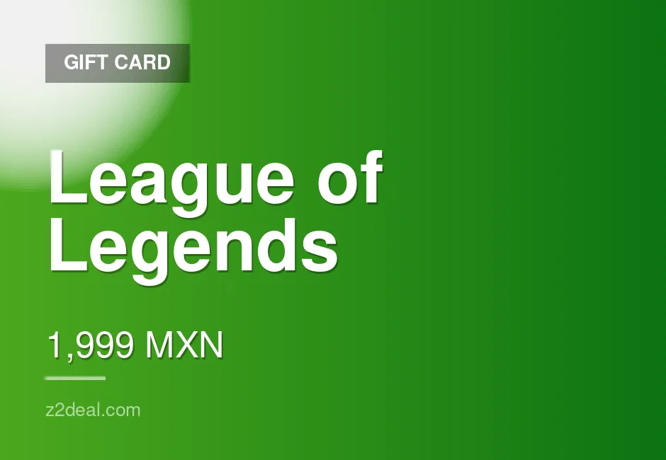 Reliable League of Legends Gift Card - 1,999 MXN - Quick Turnaround