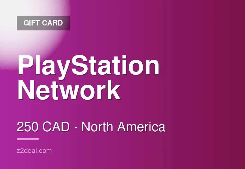Reliable PlayStation Network Gift Card - 250 CAD - Console Compatible - Canada - PlayStation - Order With Confidence